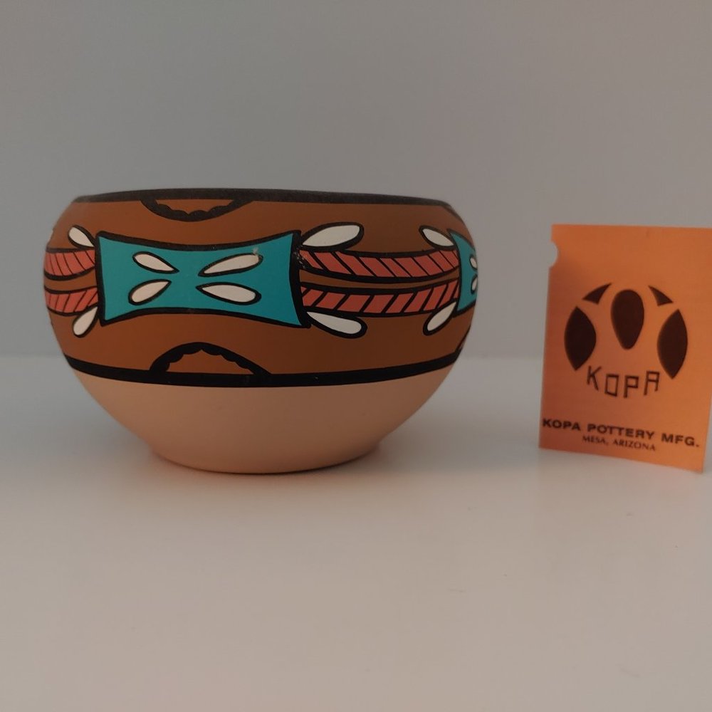 Authentic Native American Pottery Bowl from KOPA Pottery, Mesa Arizona